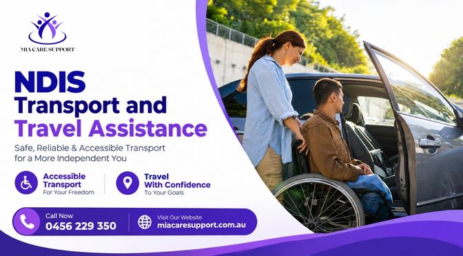 Mia Care Support offers NDIS transport and travel assistance with safe, reliable and accessible transport for people seeking disability support for adults in Melbourne.